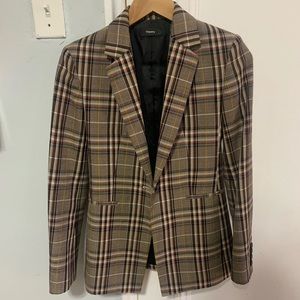Theory Plaid Wool Blazer 00